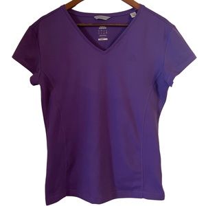 ADIDAS Climalite Dark Purple Short Sleeve Workout T Shirt Size Large